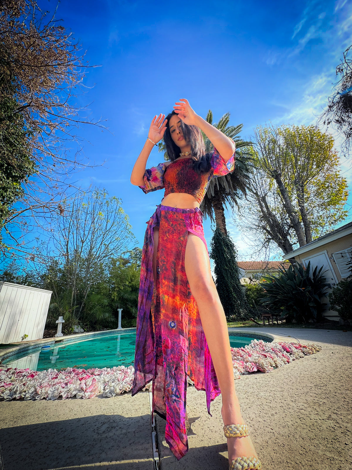 bohemian cosmos goddess set (sleeves are different lil more pink/brown)