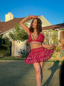 Golden Love Micro Mini Skirt Set