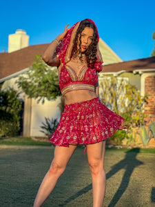 Golden Love Micro Mini Skirt Set