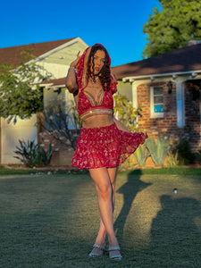 Golden Love Micro Mini Skirt Set