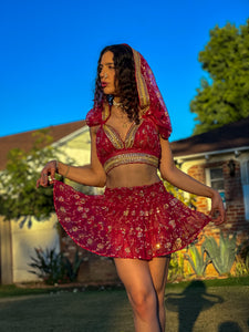 Golden Love Micro Mini Skirt Set