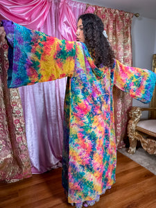 Rainbow Tie Dye Kimono