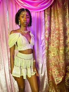 Periwinkle Pixie Micro Mini Skirt Set