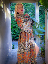 Load image into Gallery viewer, Bohemian Kaleidoscope Anarkali Jacket Set
