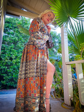 Load image into Gallery viewer, Bohemian Kaleidoscope Anarkali Jacket Set
