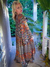 Load image into Gallery viewer, Bohemian Kaleidoscope Anarkali Jacket Set
