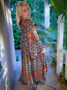 Bohemian Kaleidoscope Anarkali Jacket Set