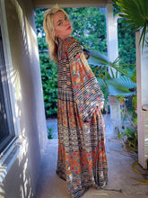 Load image into Gallery viewer, Bohemian Kaleidoscope Anarkali Jacket Set
