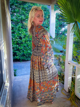 Load image into Gallery viewer, Bohemian Kaleidoscope Anarkali Jacket Set

