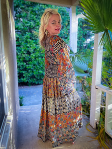 Bohemian Kaleidoscope Anarkali Jacket Set