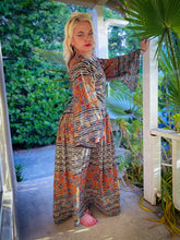 Load image into Gallery viewer, Bohemian Kaleidoscope Anarkali Jacket Set
