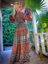 Load image into Gallery viewer, Bohemian Kaleidoscope Anarkali Jacket Set
