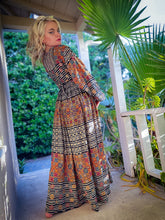 Load image into Gallery viewer, Bohemian Kaleidoscope Anarkali Jacket Set

