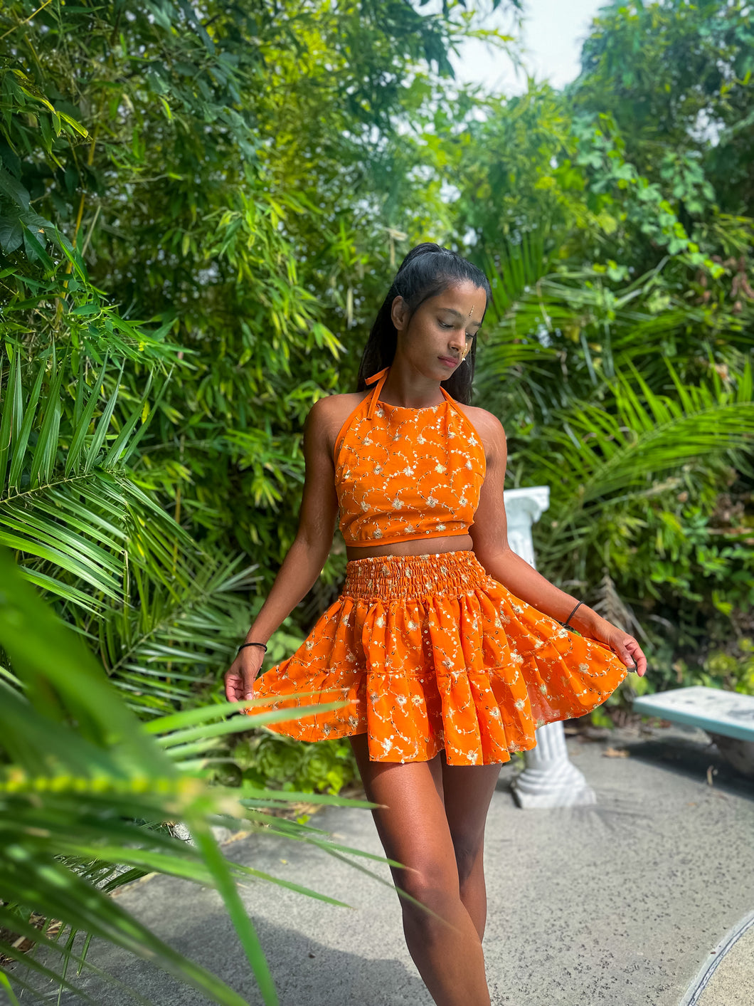 Sun Goddess Micro Mini Skirt Set
