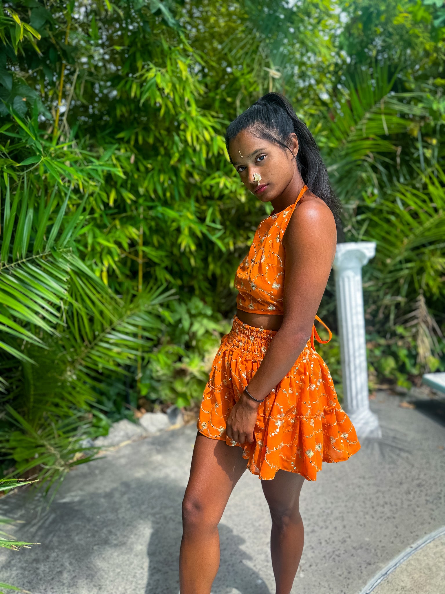 Sun Goddess Micro Mini Skirt Set