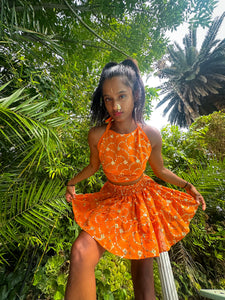 Sun Goddess Micro Mini Skirt Set