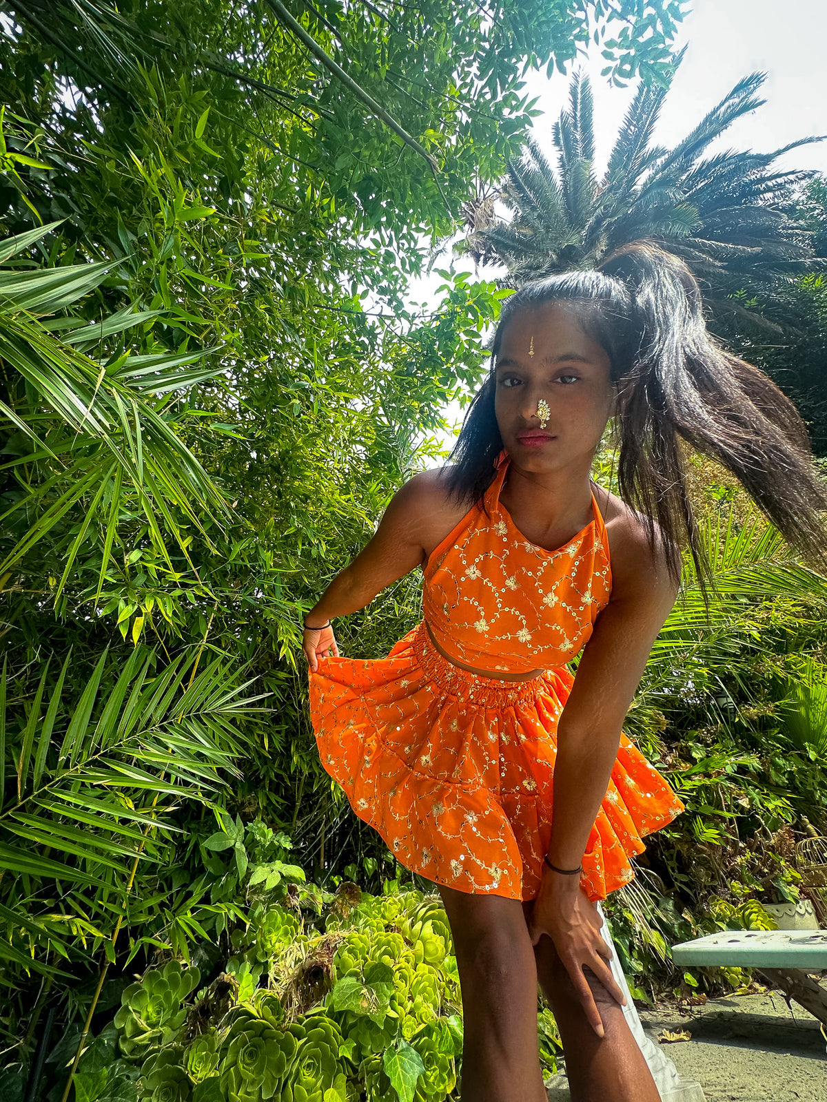 Sun Goddess Micro Mini Skirt Set