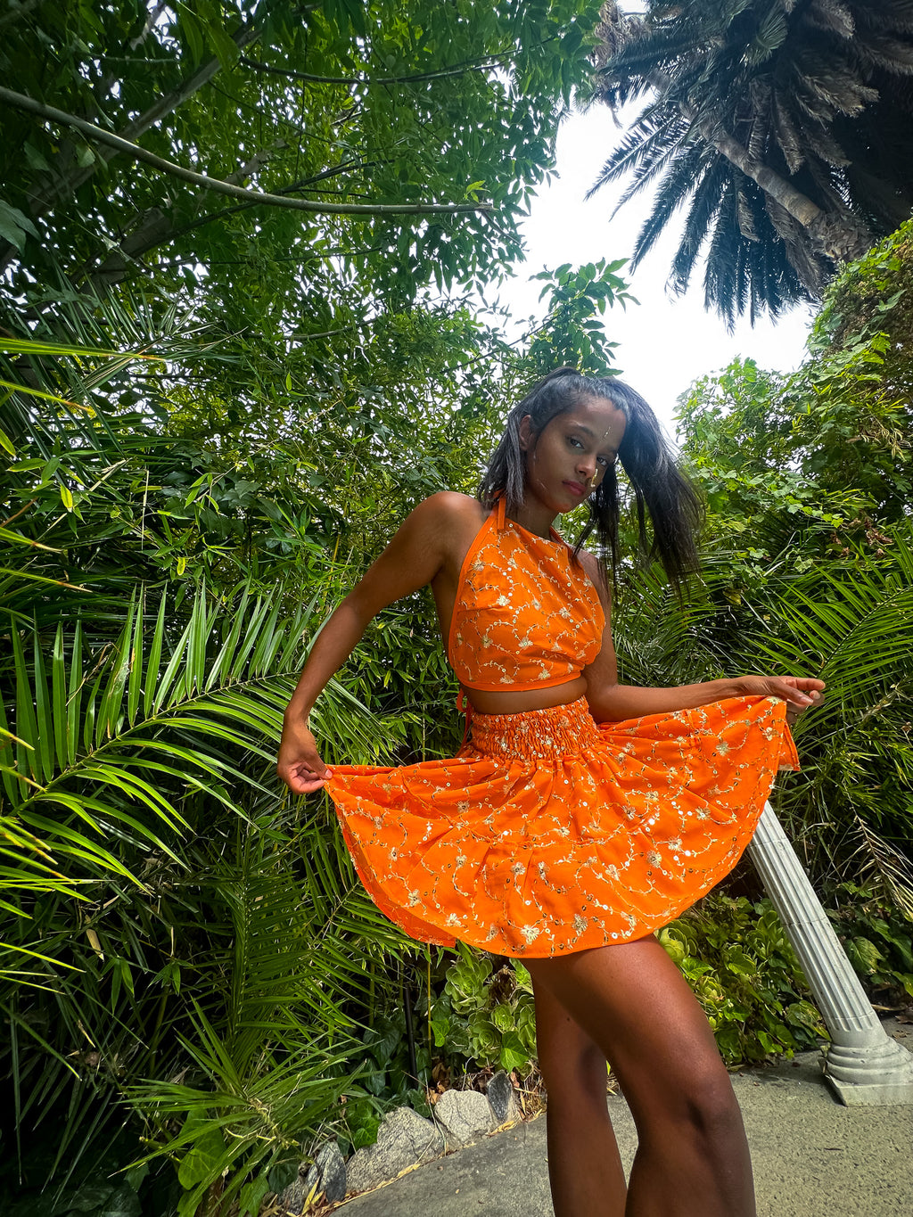Sun Goddess Micro Mini Skirt Set