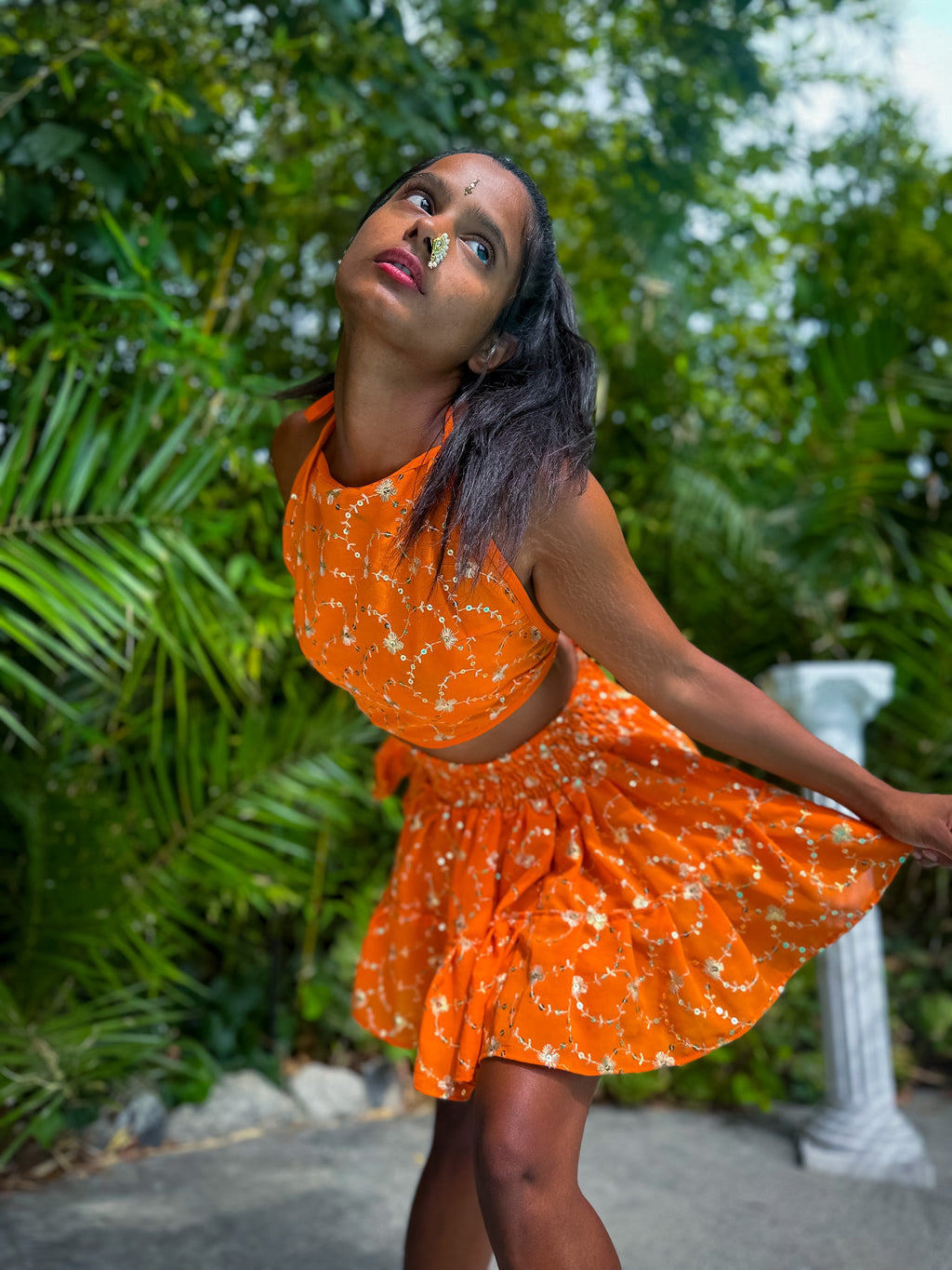 Sun Goddess Micro Mini Skirt Set