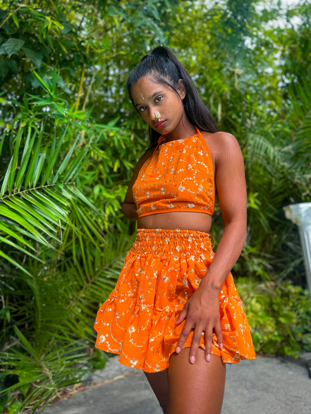 Sun Goddess Micro Mini Skirt Set