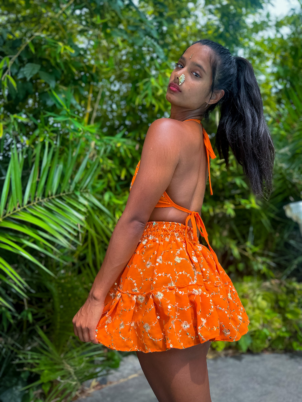 Sun Goddess Micro Mini Skirt Set