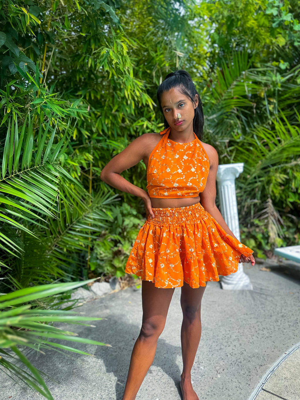 Sun Goddess Micro Mini Skirt Set