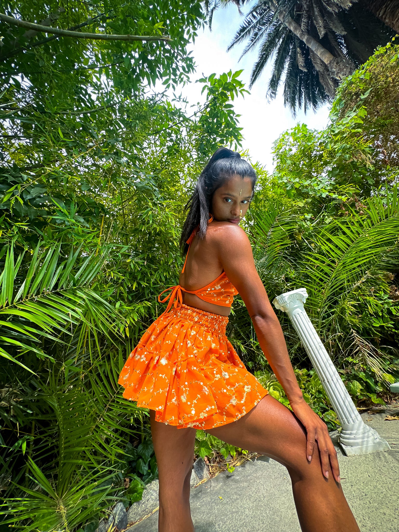 Sun Goddess Micro Mini Skirt Set