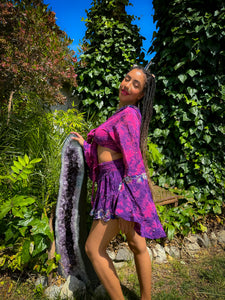 Cosmic Lilies Micro Mini Skirt Set