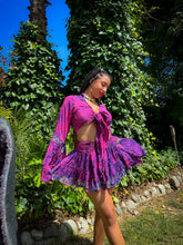 Load image into Gallery viewer, Cosmic Lilies Micro Mini Skirt Set
