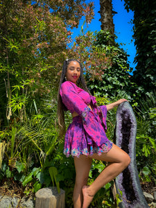 Cosmic Lilies Micro Mini Skirt Set