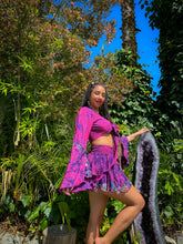 Load image into Gallery viewer, Cosmic Lilies Micro Mini Skirt Set
