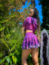 Load image into Gallery viewer, Cosmic Lilies Micro Mini Skirt Set
