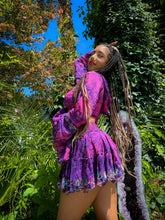 Load image into Gallery viewer, Cosmic Lilies Micro Mini Skirt Set

