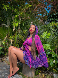 Cosmic Lilies Micro Mini Skirt Set