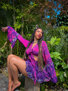 Cosmic Lilies Micro Mini Skirt Set
