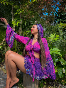 Cosmic Lilies Micro Mini Skirt Set