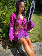 Load image into Gallery viewer, Cosmic Lilies Micro Mini Skirt Set
