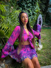 Load image into Gallery viewer, Cosmic Lilies Micro Mini Skirt Set
