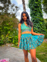 Load image into Gallery viewer, Golden Jasmine Paisley Micro Mini Skirt Set
