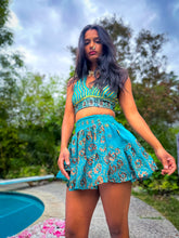 Load image into Gallery viewer, Golden Jasmine Paisley Micro Mini Skirt Set
