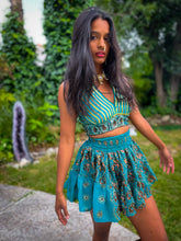 Load image into Gallery viewer, Golden Jasmine Paisley Micro Mini Skirt Set
