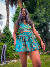Load image into Gallery viewer, Golden Jasmine Paisley Micro Mini Skirt Set
