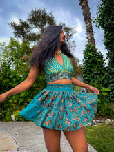 Load image into Gallery viewer, Golden Jasmine Paisley Micro Mini Skirt Set
