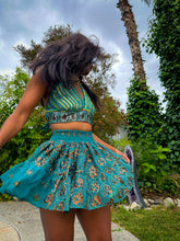 Load image into Gallery viewer, Golden Jasmine Paisley Micro Mini Skirt Set
