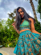 Load image into Gallery viewer, Golden Jasmine Paisley Micro Mini Skirt Set
