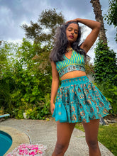 Load image into Gallery viewer, Golden Jasmine Paisley Micro Mini Skirt Set
