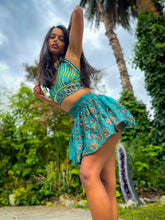 Load image into Gallery viewer, Golden Jasmine Paisley Micro Mini Skirt Set
