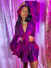 Load image into Gallery viewer, Cosmic Violet Micro Mini Skirt Set
