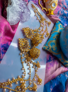 Hair Hanging Chain Jhumkas Earrings