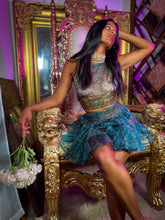 Load image into Gallery viewer, Golden Midnight Micro Mini Skirt Set
